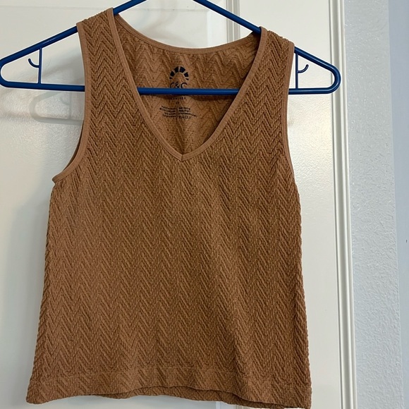 C.C Women's Tan Sleeveless Top - Picture 1 of 4